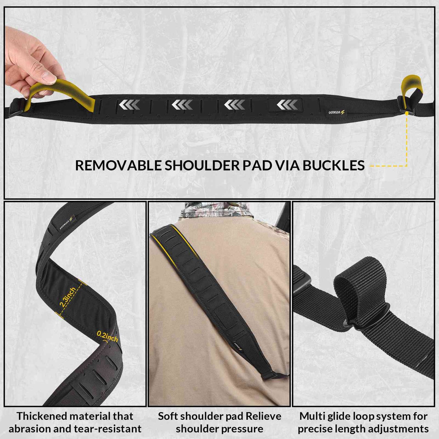 Votagoo Tactical 2 Point Sling, Quick Adjust Gun Sling with HK Hook