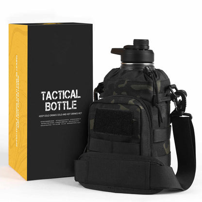 Votagoo 64Oz Half Gallon Stainless Steel Insulated Tactical Water Bottle with Metal Military Water Bottle Tactical Carrier Bag