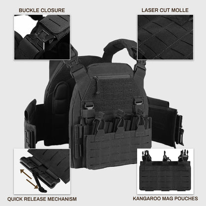 Votagoo 1000D Nylon Military Vest Quick Release Y014 Tactical Vest
