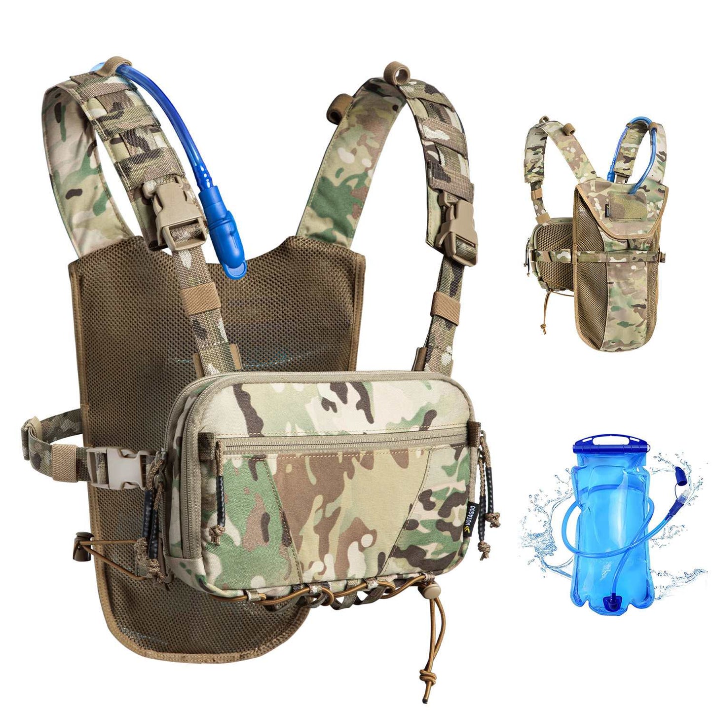 Votagoo Tactical Lightweight Running Hydration Vest with 2L Water Bladder Bag