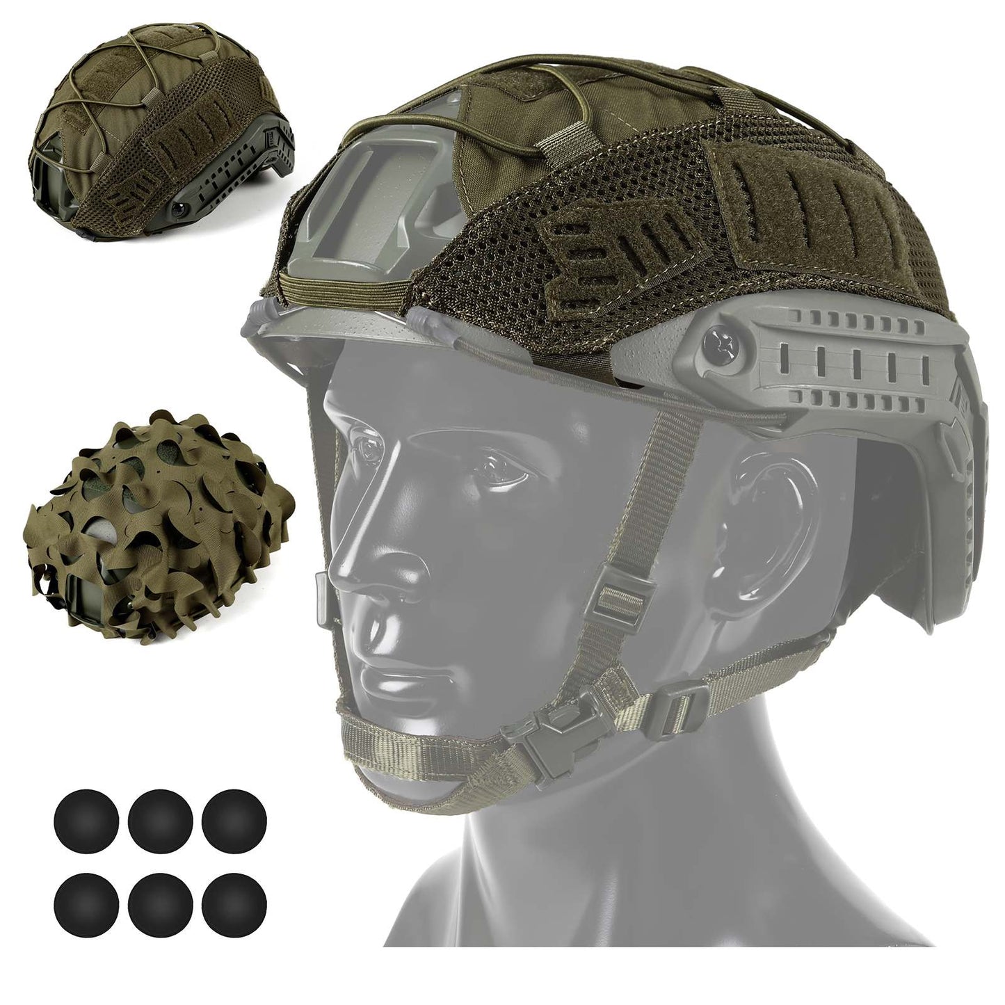 Votagoo Helmet Cover Combo, Tactical Helmet Cover for Fast Helmet