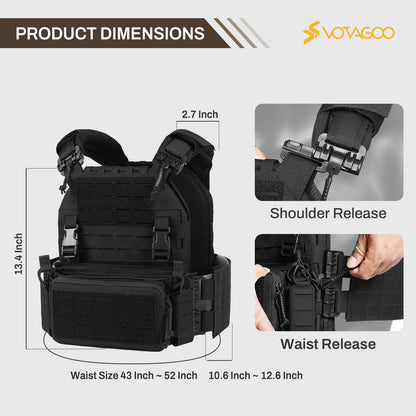 [NEW] VOTAGOO 037 Adjustable Tactical Vest with Admin Drop Pouch