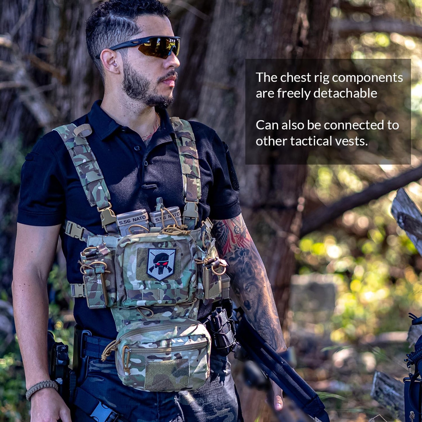 Votagoo Adjustable & Detachable Tactical Chest Rig