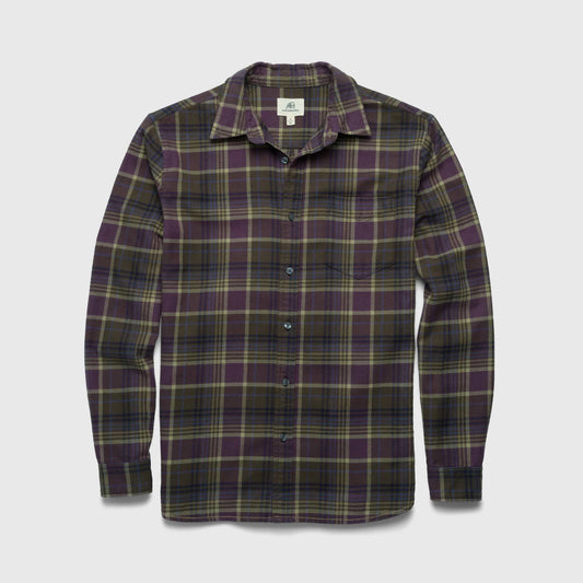 Brian Flannel Plaid Shirt - Grape Combo - Convenient store