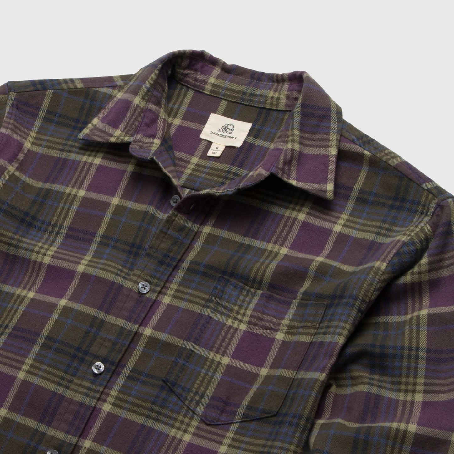 Brian Flannel Plaid Shirt - Grape Combo - Convenient store