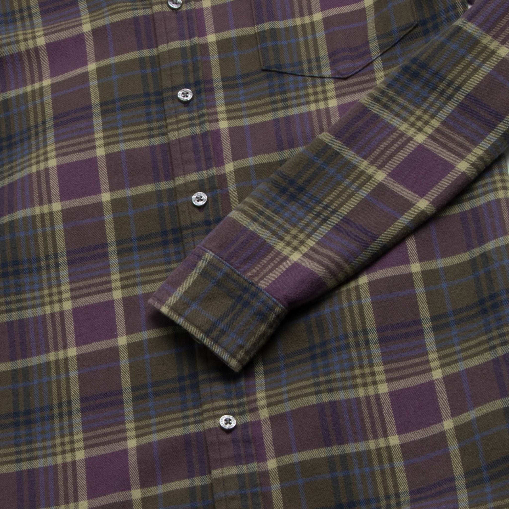 Brian Flannel Plaid Shirt - Grape Combo - Convenient store