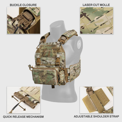[NEW] VOTAGOO 037 Adjustable Tactical Vest with Admin Drop Pouch