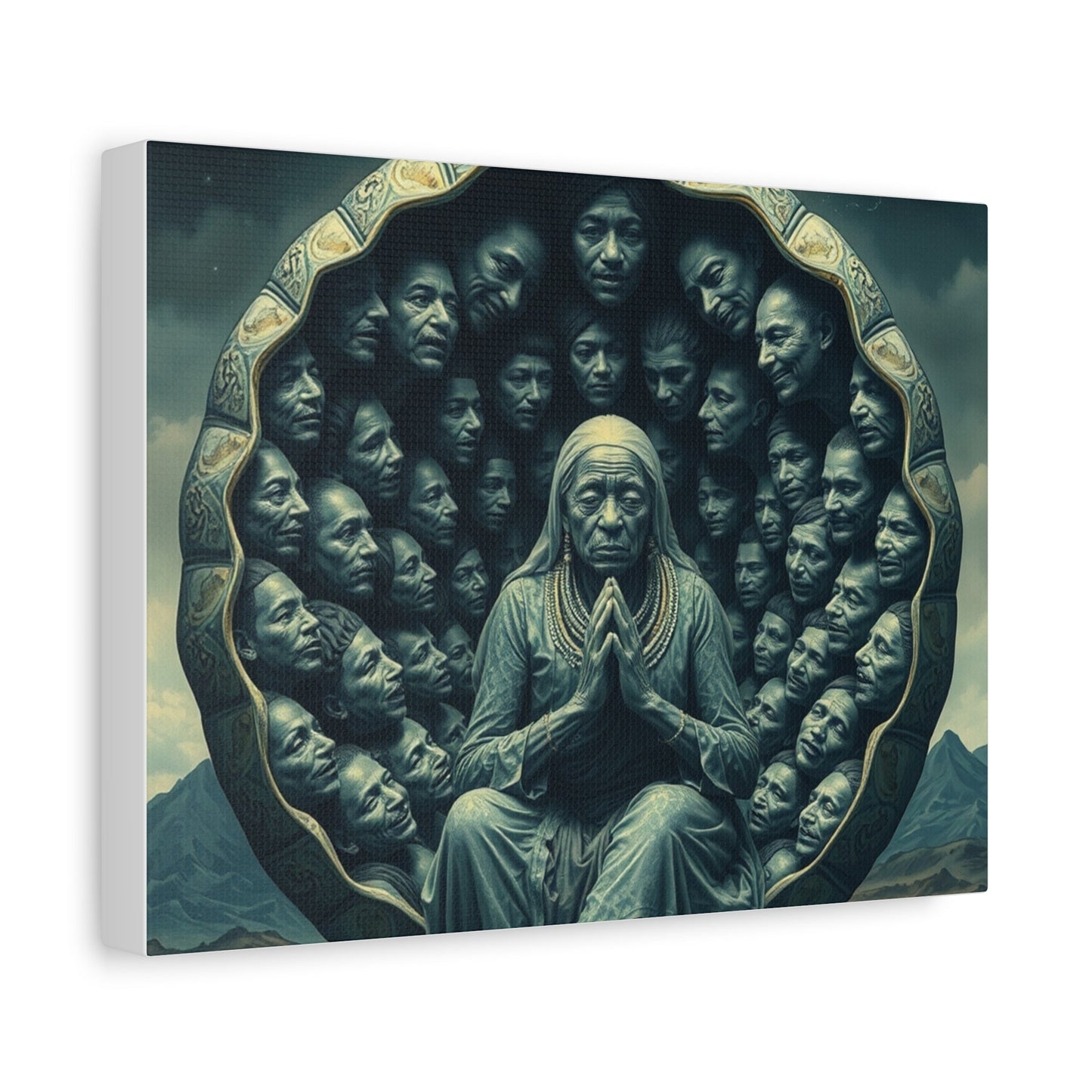 Matte Canvas Art Print, Abstract Spiritual Wall Decor, Zen Home Decoration, Unique Gift for Art Lovers, Meditation Artwork