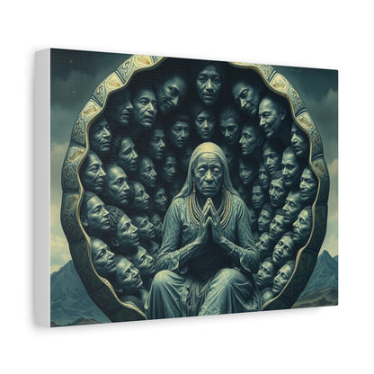 Matte Canvas Art Print, Abstract Spiritual Wall Decor, Zen Home Decoration, Unique Gift for Art Lovers, Meditation Artwork