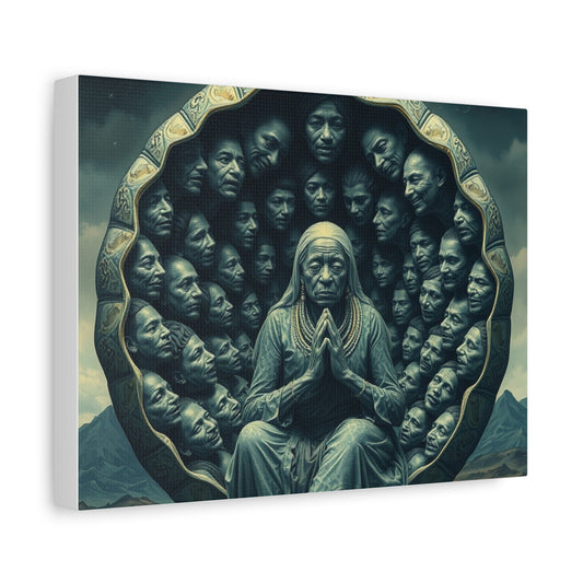 Matte Canvas Art Print, Abstract Spiritual Wall Decor, Zen Home Decoration, Unique Gift for Art Lovers, Meditation Artwork