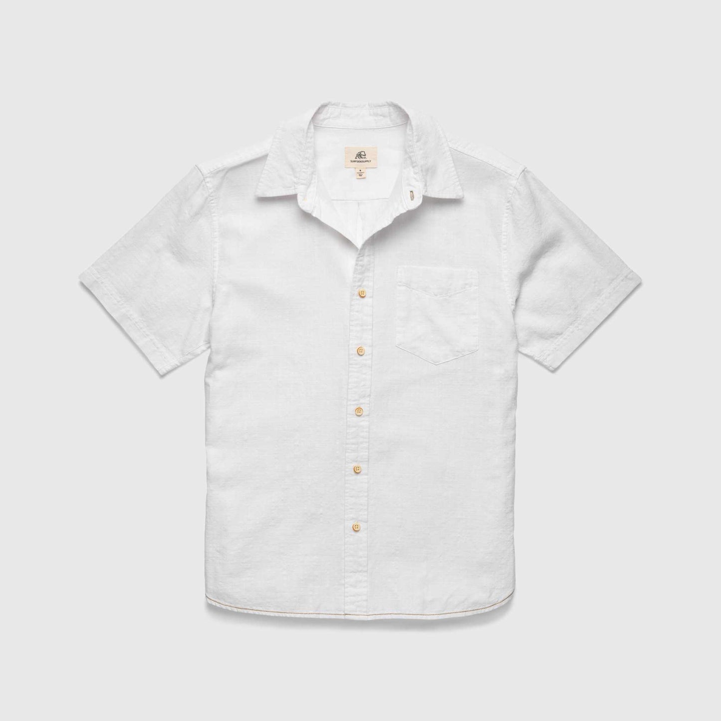 Joey Slub Island Shirt - Brilliant White - Convenient store