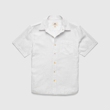 Joey Slub Island Shirt - Brilliant White - Convenient store