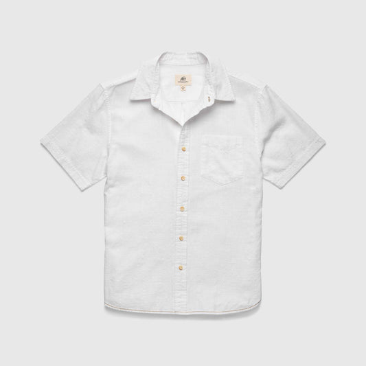 Joey Slub Island Shirt - Brilliant White - Convenient store