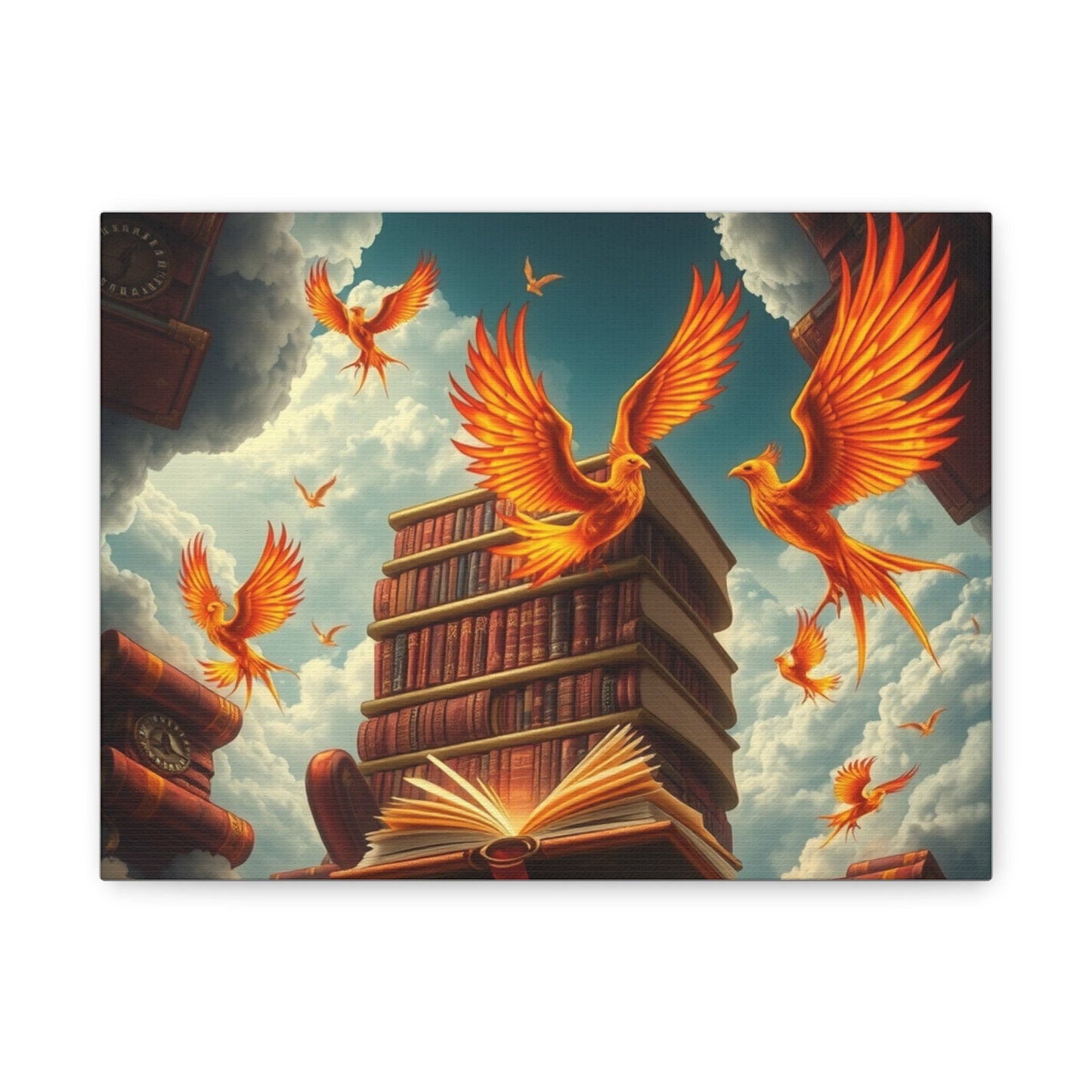 Phoenix in Flight Matte Canvas Print