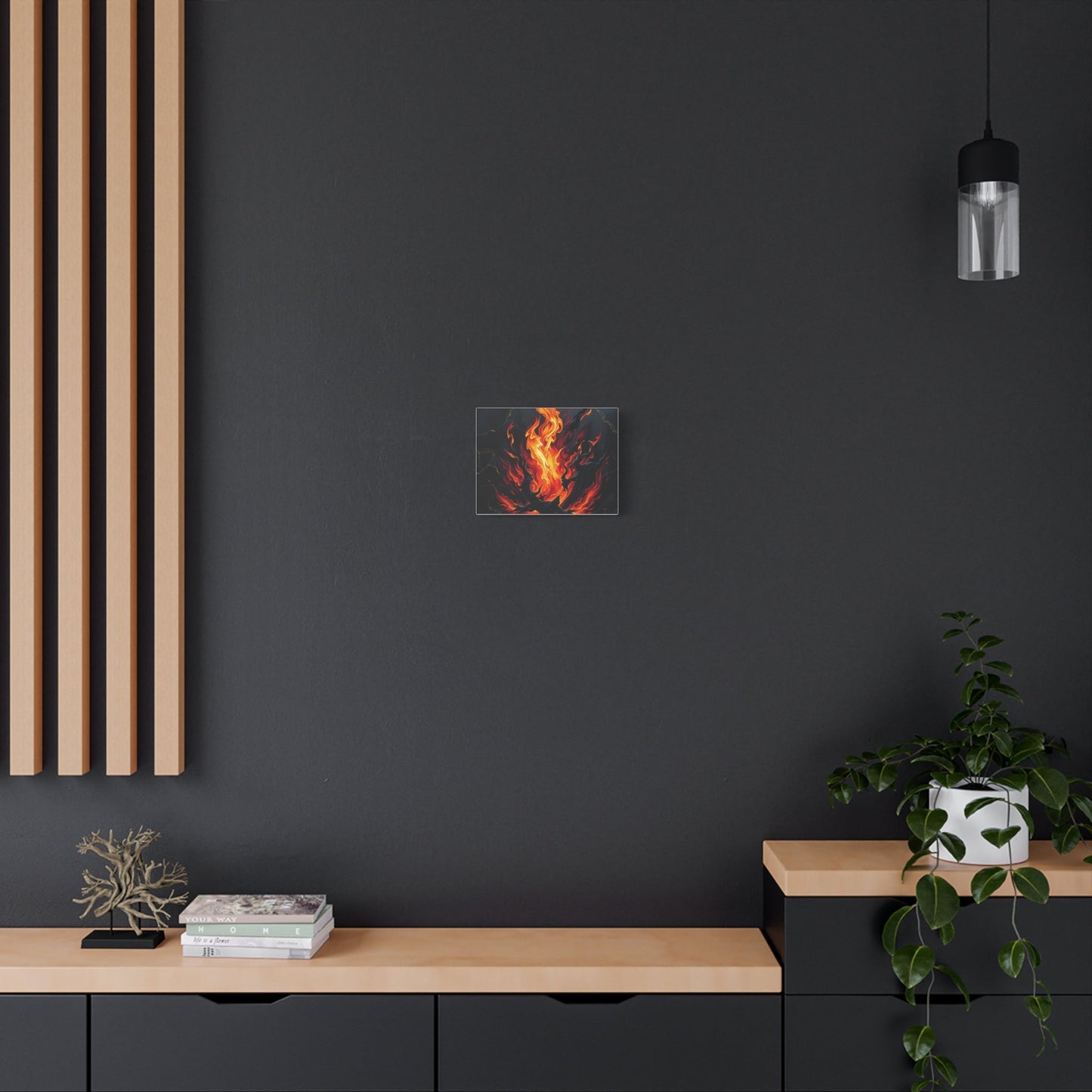 Fiery Flame Wall Art, Canvas Print, Home Decor, Fire Aesthetic Wall Hanging, Living Room Artwork, Unique Gift for Him/Her