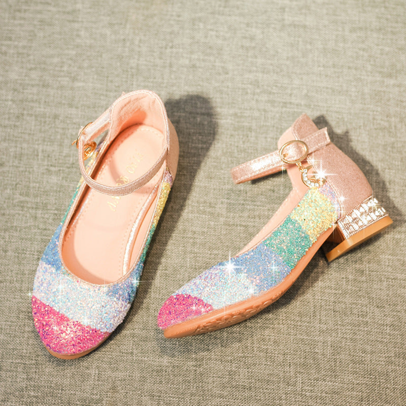 Rainbow Children's Crystal High Heels - Convenient store