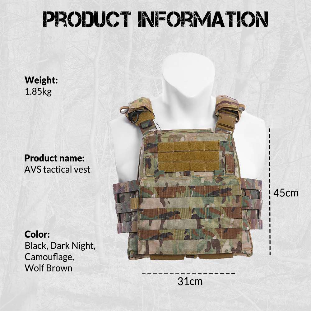 Votagoo AVS Tactical Plate Carrier Quick Release Chaleco Tactico Military Vest