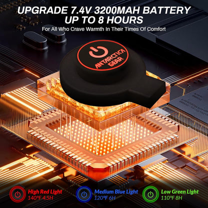 ANTARCTICA GEAR Winter Ski Gloves Rechargeable Heating Warm Gloves for Motorcycle