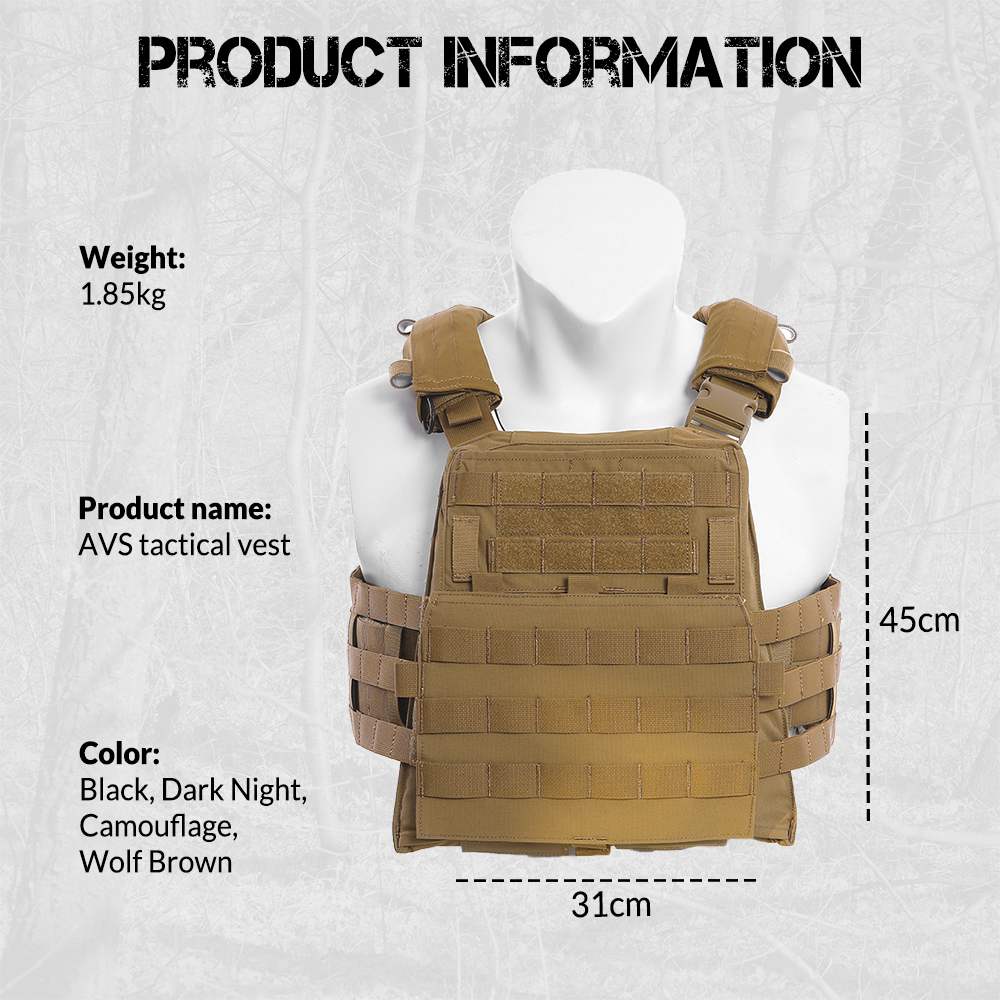 Votagoo AVS Tactical Plate Carrier Quick Release Chaleco Tactico Military Vest