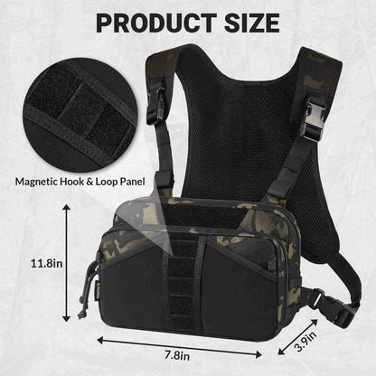 Votagoo Fishing Chest Pack, Fly Fishing Bag for Men and Women, Tackle and Fly Boxes Storage Pack, Hunting Binocular Pack