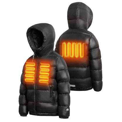 Antarctica Gear Kid Heated Jacket with 12V/5A 10000 mAh Battery Pack Winter Coat for Boys Girls Heated Coat