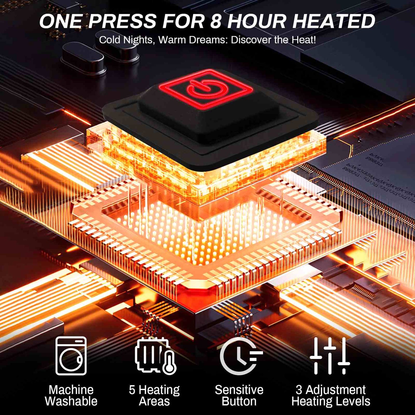 ANTARCTICA GEAR Heated Sleeping Bag Liner,Battery Heated Pad, Electirc Sleeping Bag