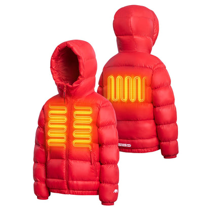 Antarctica Gear Kid Heated Jacket with 12V/5A 10000 mAh Battery Pack Winter Coat for Boys Girls Heated Coat
