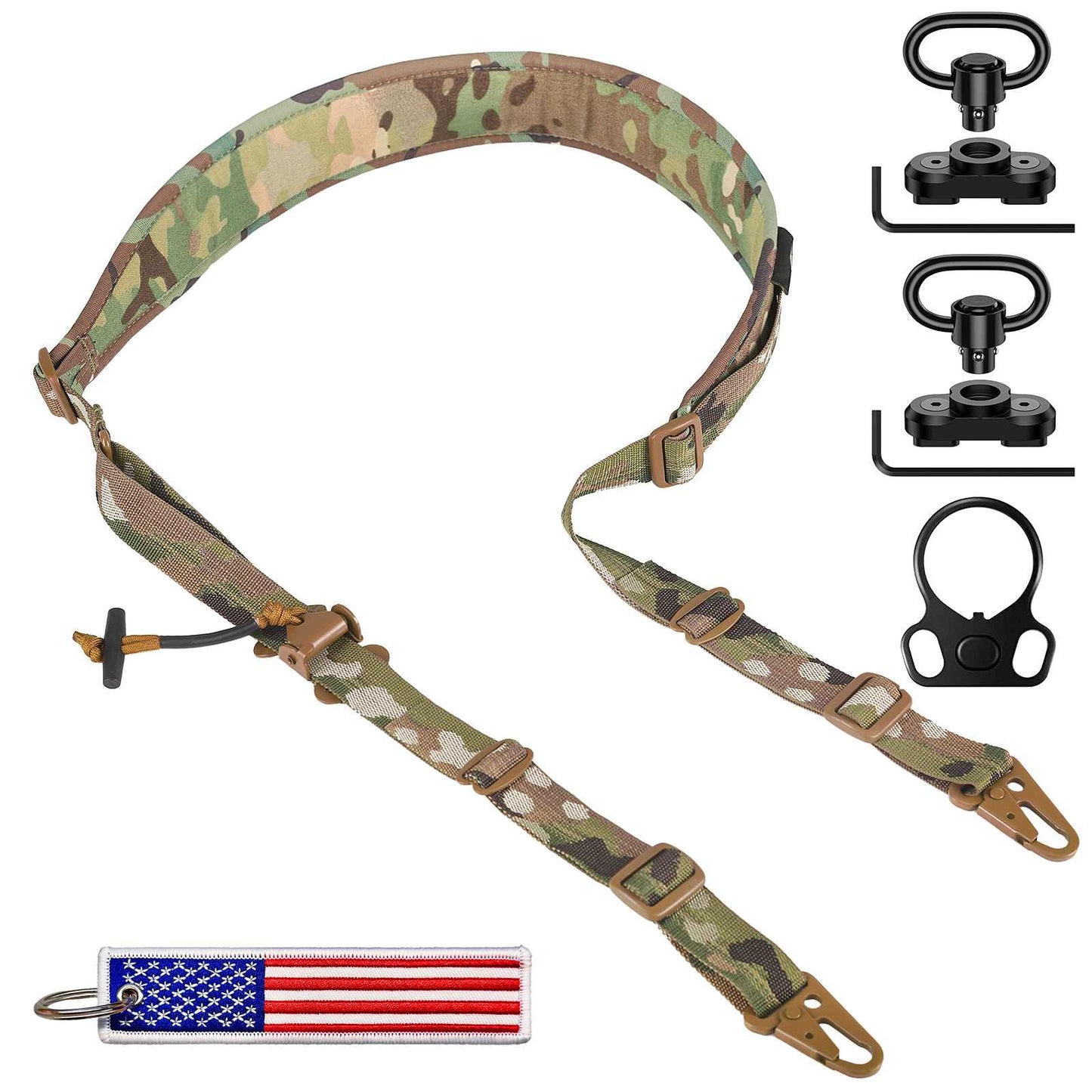 Votagoo Tactical 2 Point Sling, Quick Adjust Gun Sling with HK Hook