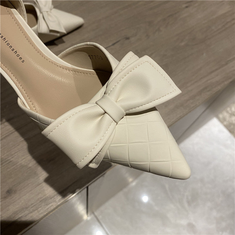 White French Small Heels High Heels Women's Wedding Shoes - Convenient store