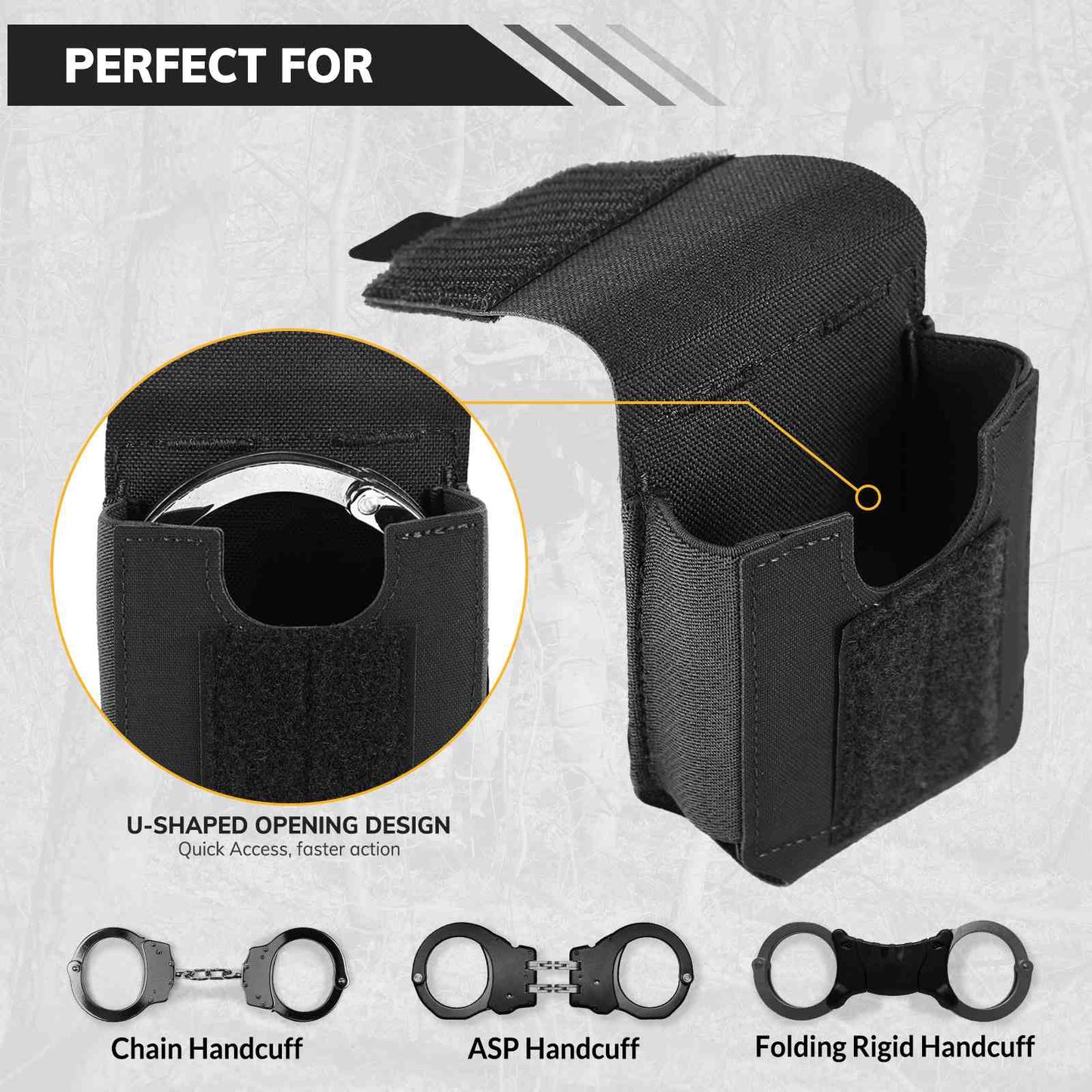 Votagoo Duty Handcuff Pouch – MOLLE Holster for Duty Belt