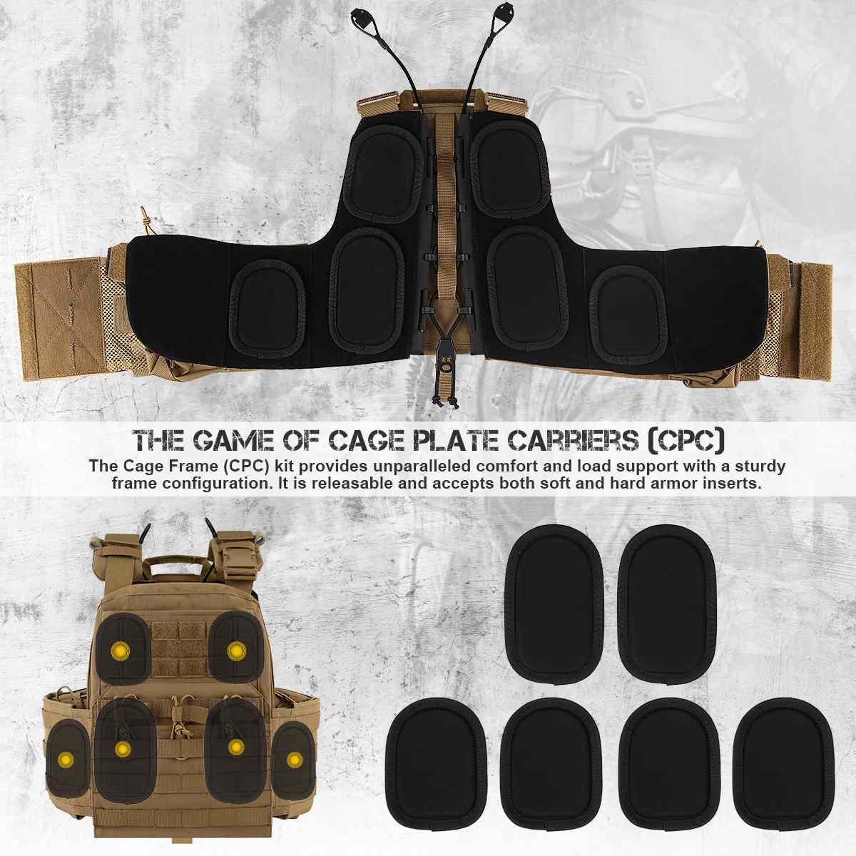 Votagoo Combat Tactical Vest CPC Military Plate Carrier Vest