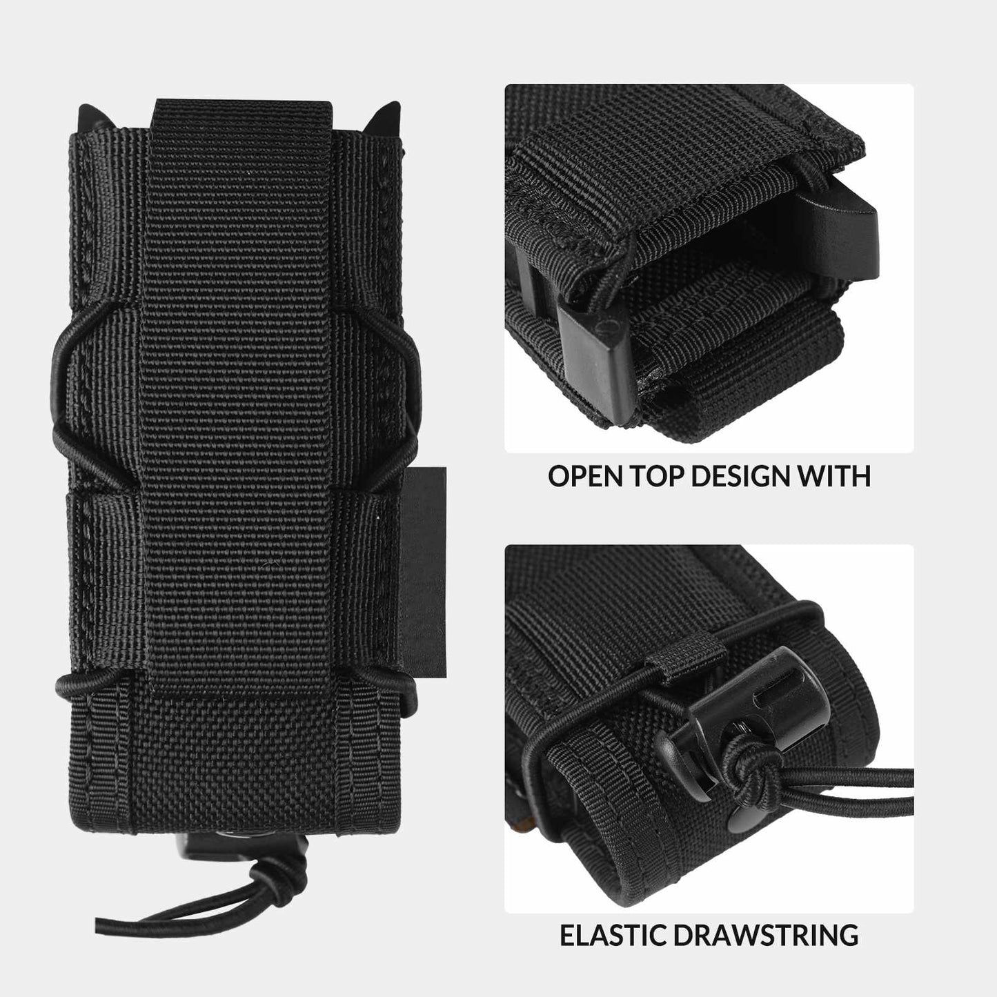 Votagoo Molle Mag Pouch 9mm/.40 Caliber Single/Dual Stack Adjustable Mag Pouch