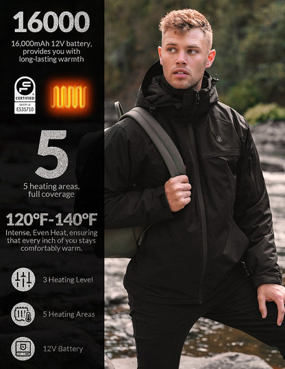 ANTARCTICA GEAR Heated Jacket, Ski Jacket Coat For Women Winter Coat