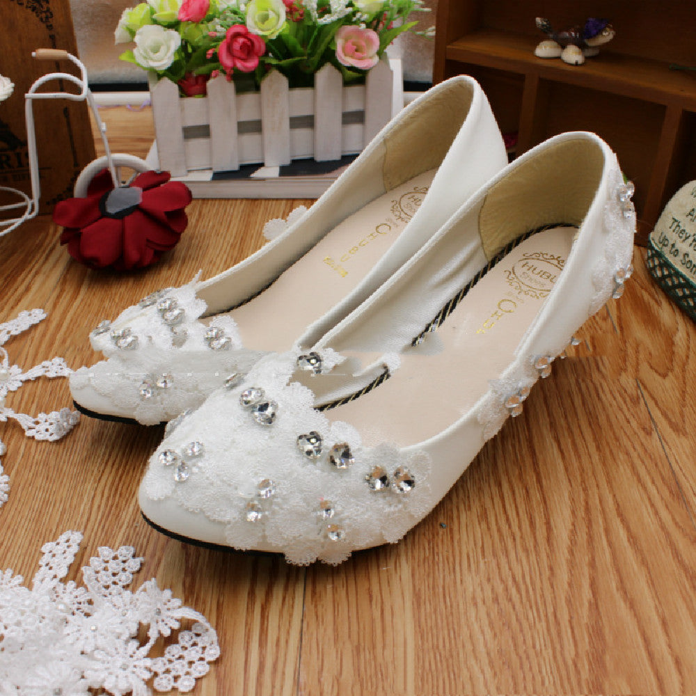 Wedding White Anklet High Heels - Convenient store