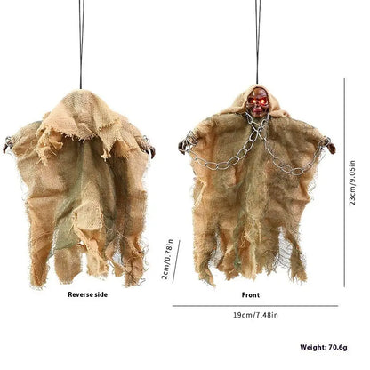 Halloween Hanging Ghost Iron Chain Glowing Skull Decorative Ornaments Convenient store