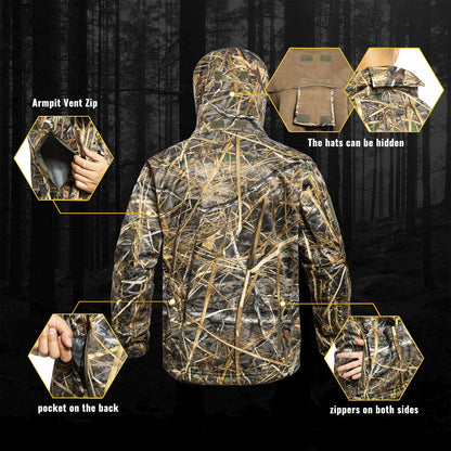 Hunting Gear Suit For Men Camouflage Windproof Jacket