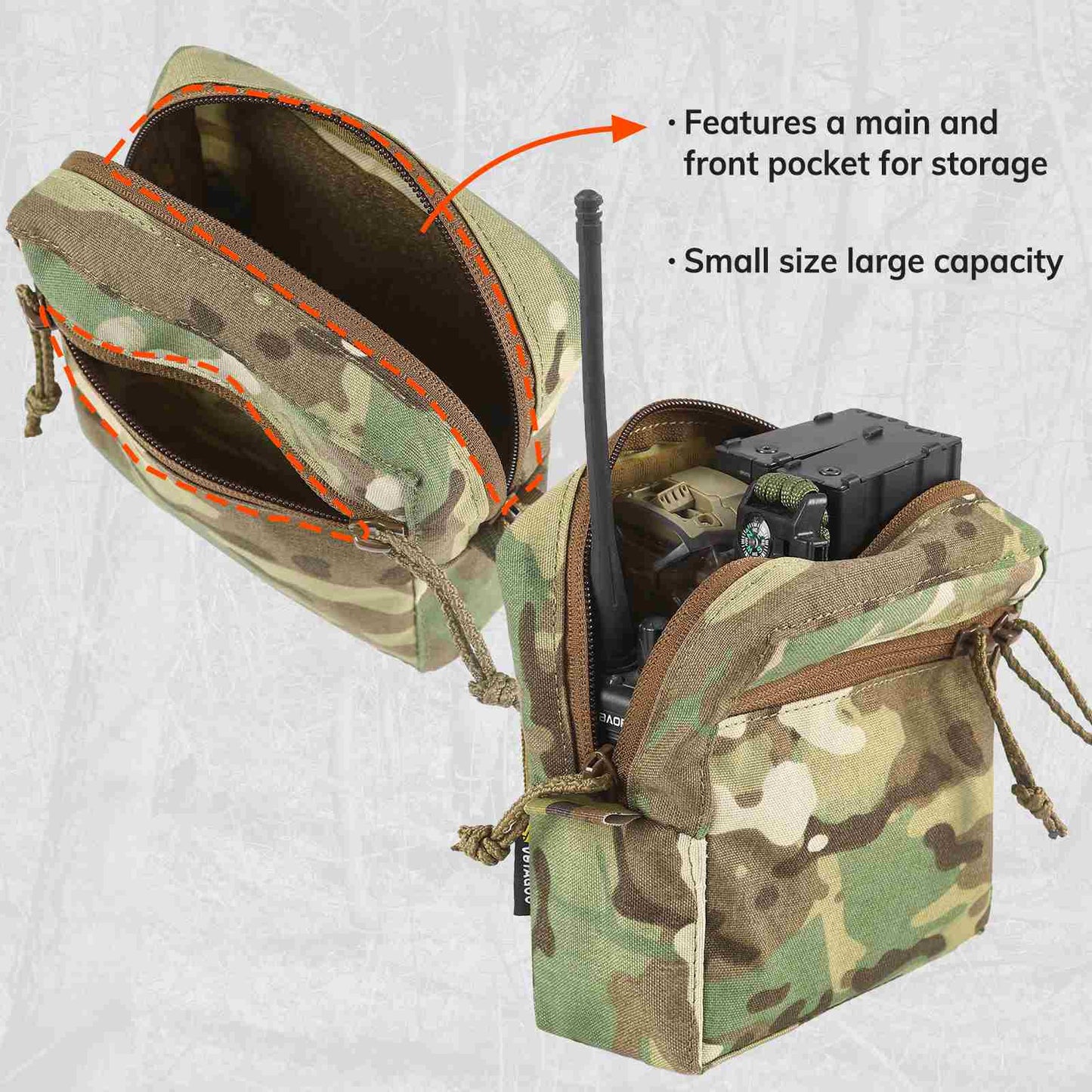 Votagoo GP Pouch MOLLE General Purpose Admin Pouches Small Utility EDC Pouch