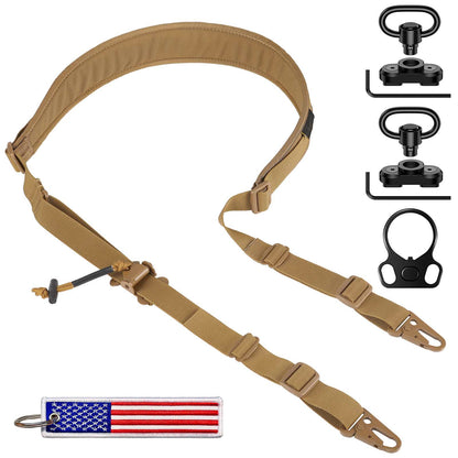 Votagoo Tactical 2 Point Sling, Quick Adjust Gun Sling with HK Hook