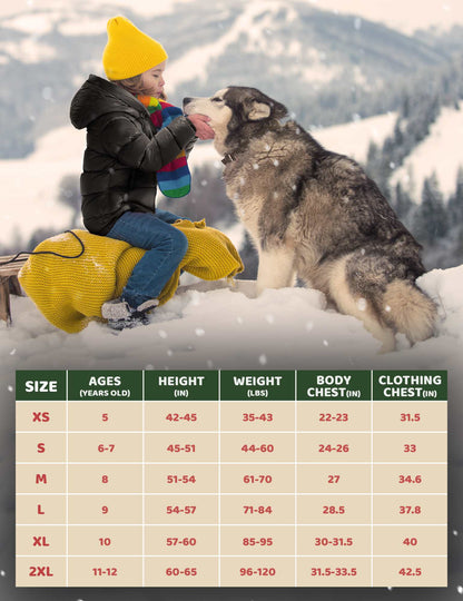 Antarctica Gear Kid Heated Jacket with 12V/5A 10000 mAh Battery Pack Winter Coat for Boys Girls Heated Coat