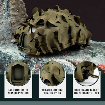 Votagoo Helmet Cover Combo, Tactical Helmet Cover for Fast Helmet