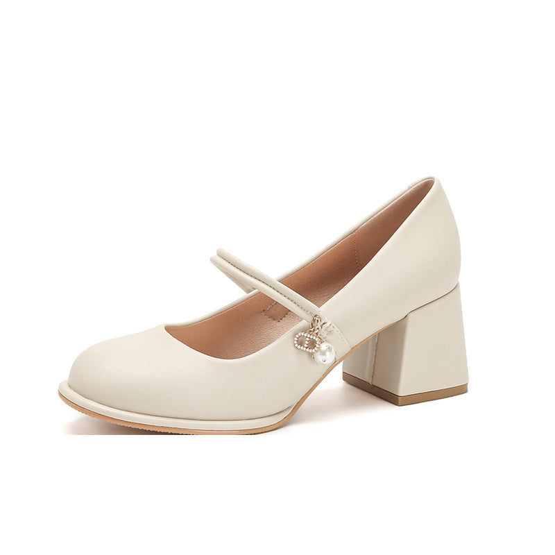 With Chunky Heel High Heels - Convenient store