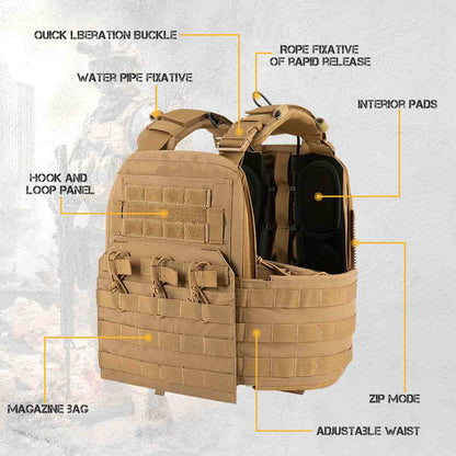 Votagoo Combat Tactical Vest CPC Military Plate Carrier Vest