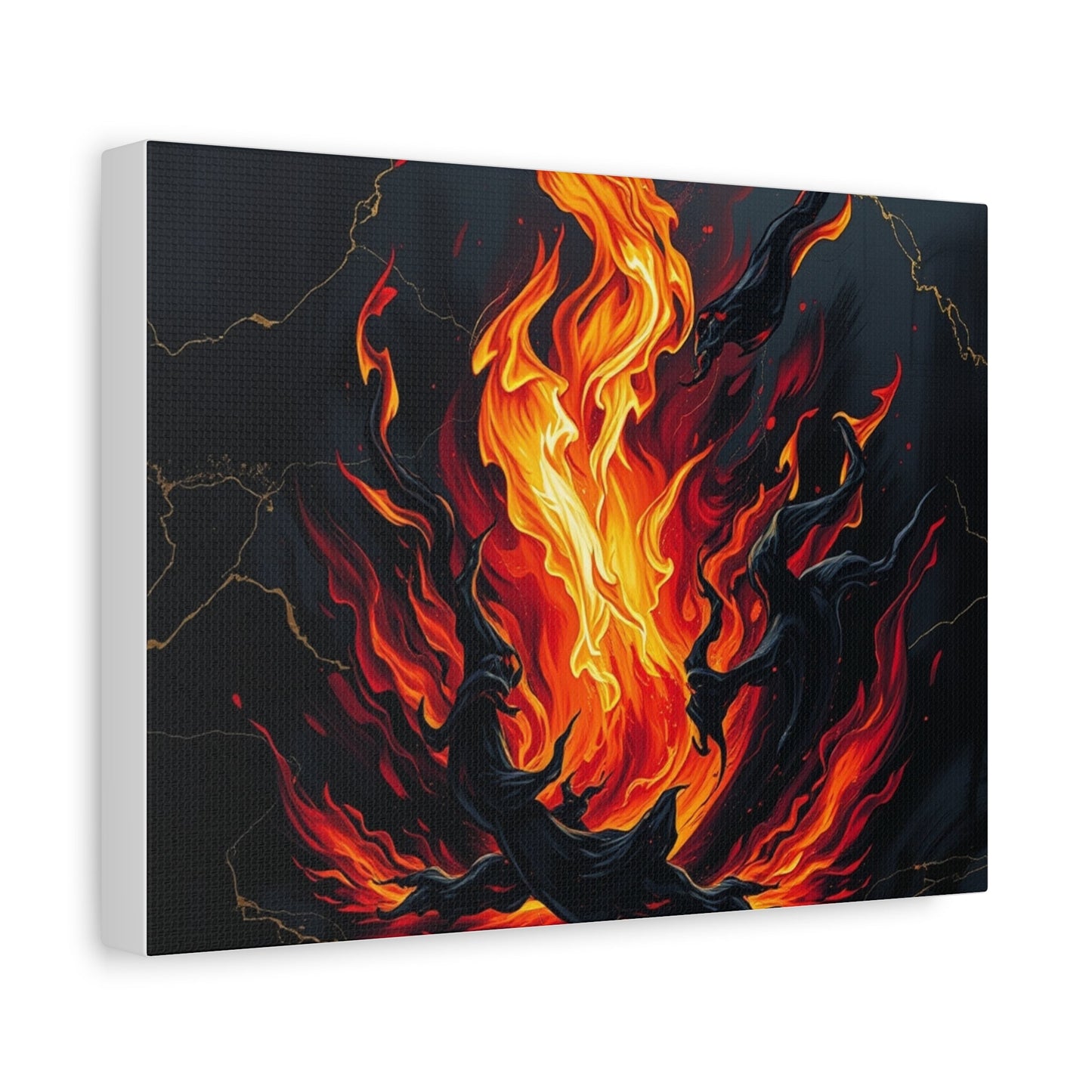 Fiery Flame Wall Art, Canvas Print, Home Decor, Fire Aesthetic Wall Hanging, Living Room Artwork, Unique Gift for Him/Her