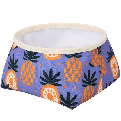 Waterproof And Easy To Clean Washable Dog Food Bowl Foldable Convenient store