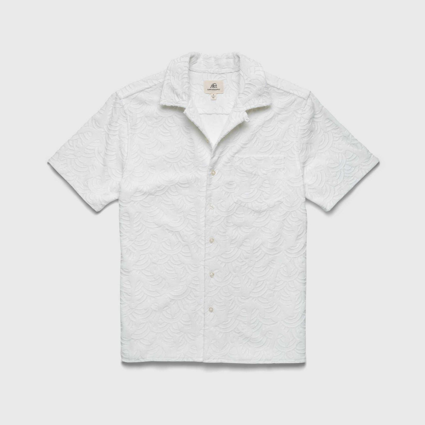 Mariner Terry Camp Collar Shirt - Brilliant White - Convenient store