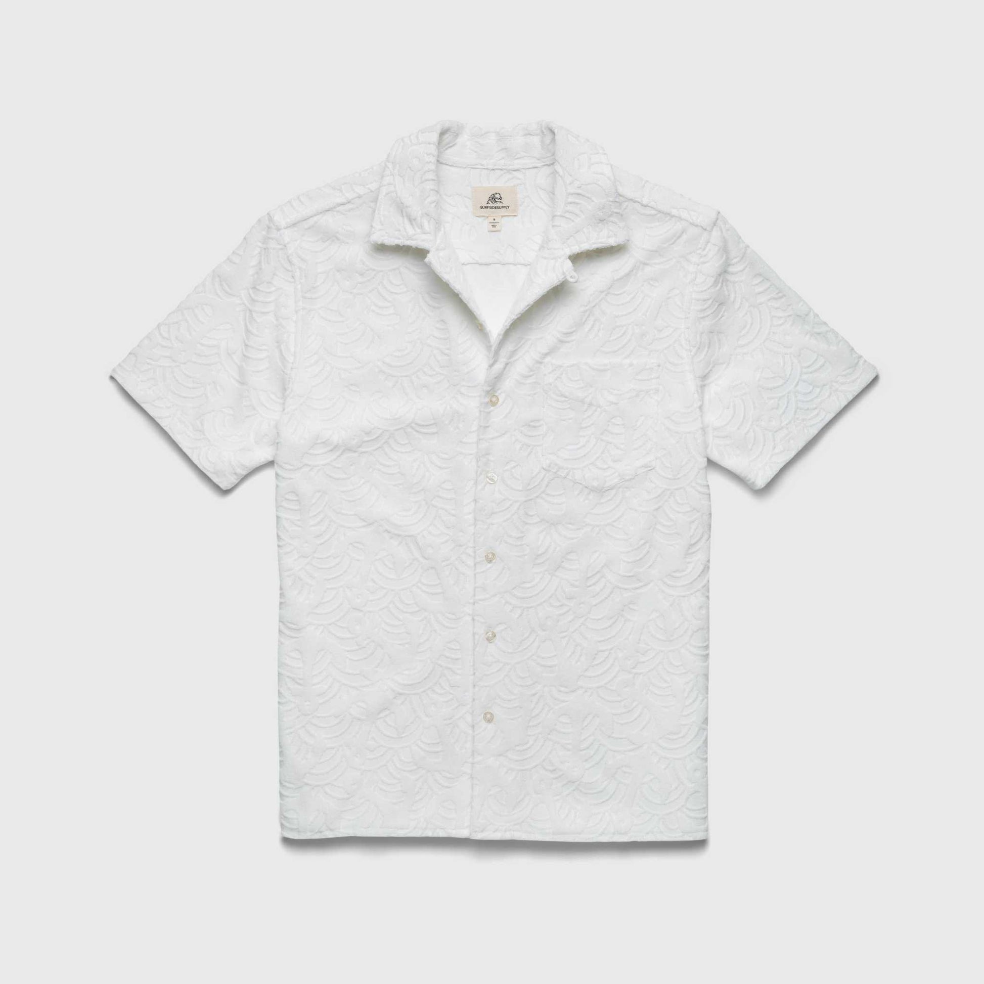 Mariner Terry Camp Collar Shirt - Brilliant White - Convenient store