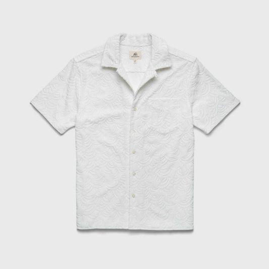 Mariner Terry Camp Collar Shirt - Brilliant White - Convenient store