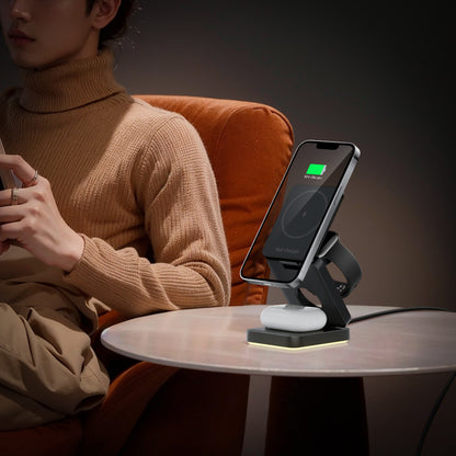 Three-in-one Wireless Folding Magnetic Wireless Charger