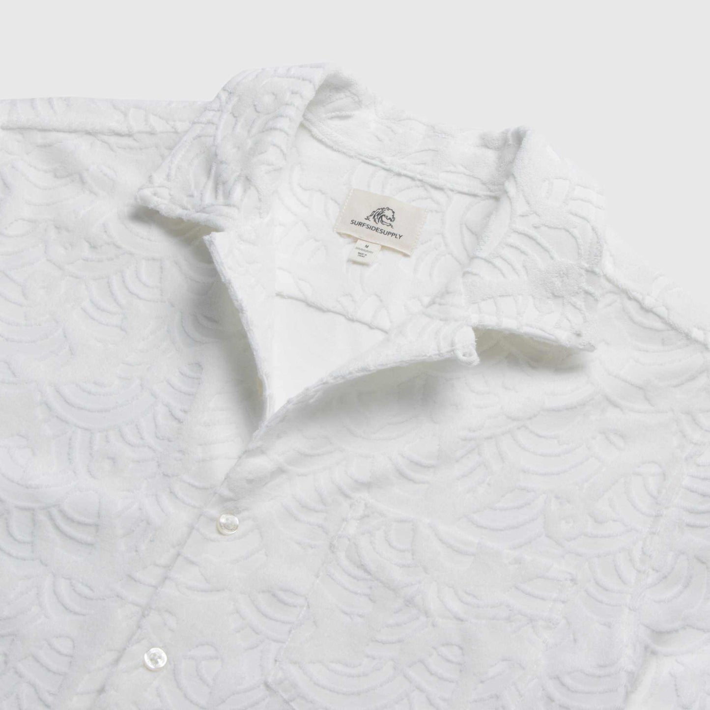 Mariner Terry Camp Collar Shirt - Brilliant White - Convenient store