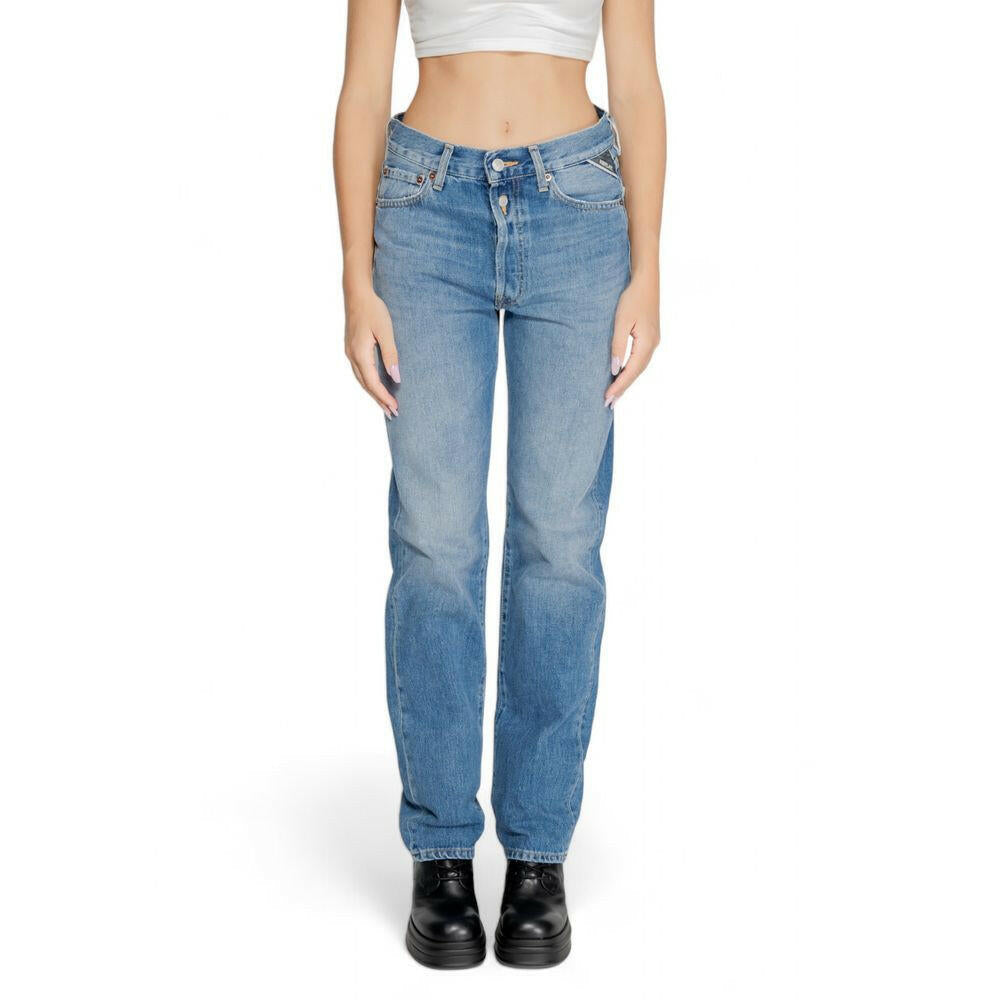 Replay Blue Cotton Mom Jean